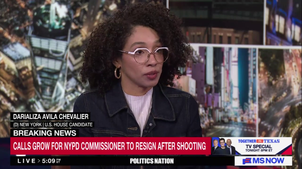On MS NOW's 'Politics Nation' DSA NYC Congressional Candidate Chevalier Rips NYPD For Not Arresting ICE Agent Who Shot Illegal IN NYC